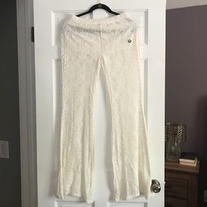White Lace Hollister Palazzo Pants Size Medium